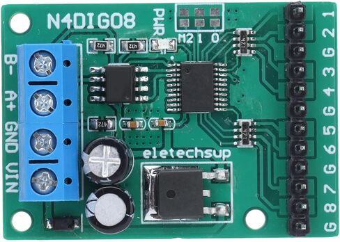 Input Output Control Module 8 Channel, 9600BPS RS485 Controller Board N4DIG08 - Durable PCB, Multi - Mode Jumper Settings, Fast Accurate Control (with Pins) in Saudi Arabia