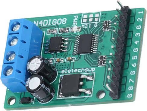 Input Output Control Module 8 Channel, 9600BPS RS485 Controller Board N4DIG08 - Durable PCB, Multi - Mode Jumper Settings, Fast Accurate Control (with Pins) in Saudi Arabia