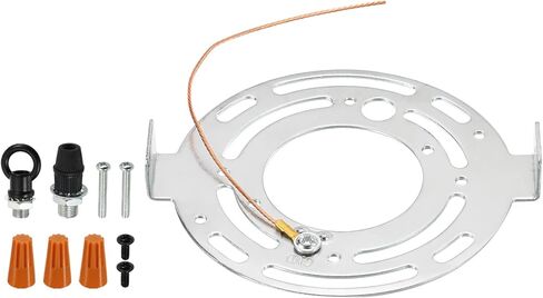 PATIKIL 105mm Round Ceiling Light Plate Kit, 1 Set Light Fixture Mounting Bracket Plate Steel Crossbar Hardware for Pendant Lamp Chandelier in Saudi Arabia