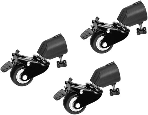 3Pcs 25MM Diameter Photo Studio Caster Wheel Tripod Pulley Heavy Duty for Light Stand Studio Boom Easy Installation Studio Lighting Casters in Saudi Arabia