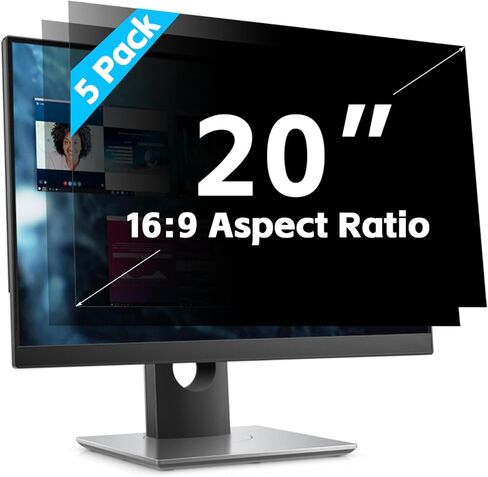 【5 عبوات】 فلتر شاشة خصوصية للكمبيوتر مقاس 23 بوصة لشاشات عريضة مقاس 16:9 - واقي شاشة مضاد للتجسس ومضاد للوهج ومضاد للخدش لهاتف Samsung وDell وHP وLG وAcer وAOC in Kuwait
