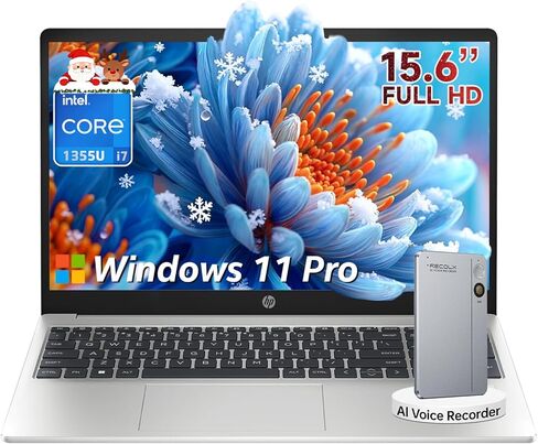 HP Laptop 250 G10, 13th Gen Intel i7-1355U (10-Core, Up to 5.0GHz), 15.6" FHD Display, 16GB RAM, 512GB SSD, Numeric Keypad, Webcam, Windows 11 Pro, WiFi 6, Bluetooth, for Business & Student in Kuwait
