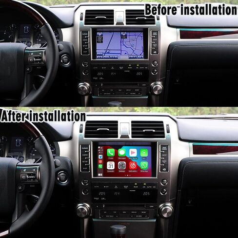 صندوق Linux لسيارة Lexus GX460 2009 2010 2011 2012 2013 واجهة Carplay اللاسلكية التي تعمل بنظام أندرويد للترقية التلقائية تدعم فقط شاشة راديو السيارة الأصلية in Kuwait