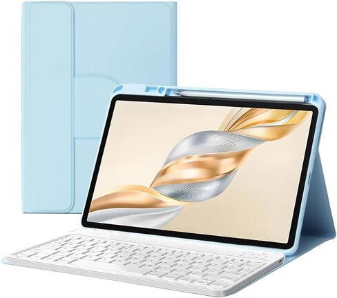 حافظة لوحة المفاتيح الإسبانية Ñ لجهاز Honor Pad X9a/X9 Pro مقاس 11.5 بوصة 2025، حافظة مغناطيسية قابلة للدوران 360 درجة مع حامل أقلام، لوحة مفاتيح بلوتوث قابلة للفصل، أسود1 in Kuwait