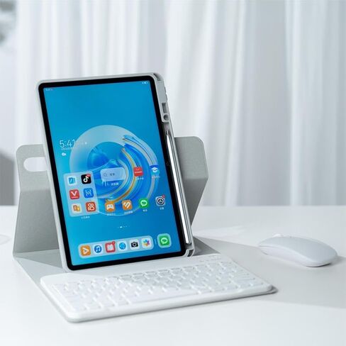 حافظة لوحة المفاتيح الإسبانية Ñ لجهاز Honor Pad X9a/X9 Pro مقاس 11.5 بوصة 2025، حافظة مغناطيسية قابلة للدوران 360 درجة مع حامل أقلام، لوحة مفاتيح بلوتوث قابلة للفصل، أسود1 in Kuwait