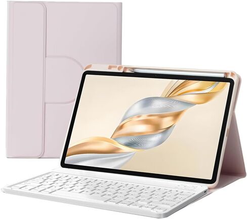 حافظة لوحة المفاتيح الإسبانية Ñ لجهاز Honor Pad X9a/X9 Pro مقاس 11.5 بوصة 2025، حافظة مغناطيسية قابلة للدوران 360 درجة مع حامل أقلام، لوحة مفاتيح بلوتوث قابلة للفصل، أسود1 in Kuwait
