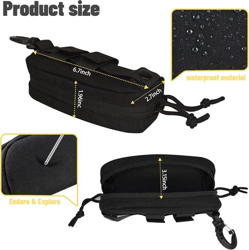 Tactical Molle Glasses Pouch, Molle Sunglass Case, Portable Eyeglasses Cases, Tactical Glasses Case in Kuwait