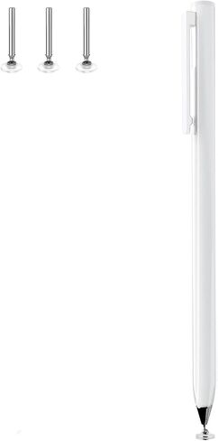 أقلام لمس لشاشات اللمس، قلم عالي الدقة لأجهزة iPad/Apple/iPhone/Mini/Air/Android/Microsoft/Surface جميع شاشات اللمس ذات السعة، أبيض in Kuwait