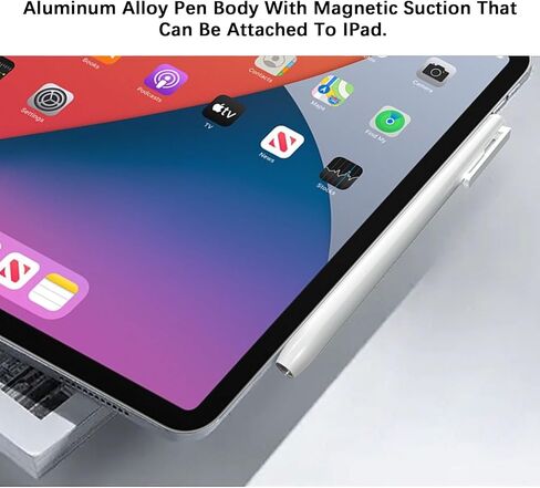 أقلام لمس لشاشات اللمس، قلم عالي الدقة لأجهزة iPad/Apple/iPhone/Mini/Air/Android/Microsoft/Surface جميع شاشات اللمس ذات السعة، أبيض in Kuwait