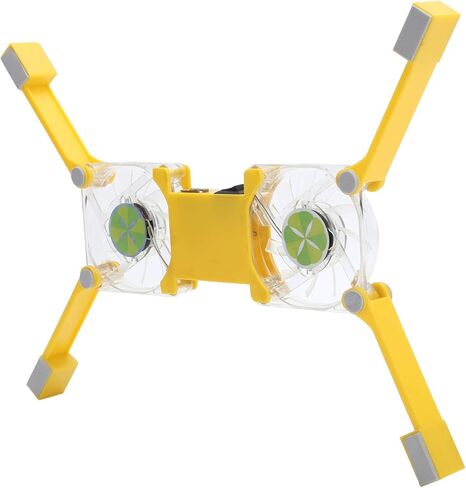 Laptop Cooling Pad, USB Foldable Radiator Cooler Stand Light Portable with Fans and LED Light, Suitable for Notebook Computers(Yellow) in Saudi Arabia