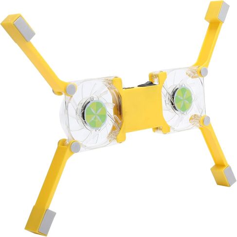 Laptop Cooling Pad, USB Foldable Radiator Cooler Stand Light Portable with Fans and LED Light, Suitable for Notebook Computers(Yellow) in Saudi Arabia