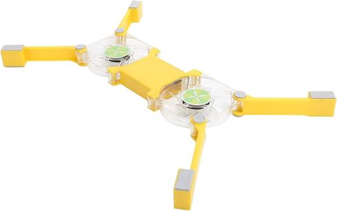 Laptop Cooling Pad, USB Foldable Radiator Cooler Stand Light Portable with Fans and LED Light, Suitable for Notebook Computers(Yellow) in Saudi Arabia
