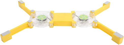 Laptop Cooling Pad, USB Foldable Radiator Cooler Stand Light Portable with Fans and LED Light, Suitable for Notebook Computers(Yellow) in Saudi Arabia