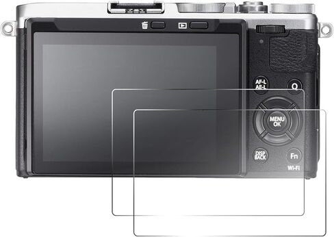 قطعتان من واقي الشاشة متوافق مع كاميرا Fuji X70، واقي زجاجي مقوى بحواف مستديرة صلابة 9H، طبقة شفافة كريستالية رفيعة للغاية 0.3 مم، مضادة لبصمات الأصابع ومضادة للخدش in Kuwait