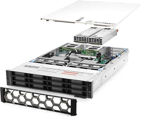 خادم TechMikeNY 12 خليج، 2.10 جيجا هرتز، 32 نواة، 192 جيجا بايت رام، 6.6 تيرابايت SSD، تخزين PowerEdge R740xd (متجدد) in Kuwait