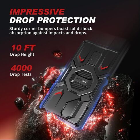 TONGATE Magnetic for Samsung Galaxy S25 FE Case with Privacy Screen Protector, [Compatible with MagSafe][Camera Protective Cover][Military-Grade Protection] Ring Stand Phone Case S25 FE 6.7", Black in Saudi Arabia