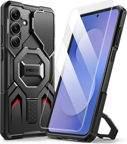 TONGATE Magnetic for Samsung Galaxy S25 FE Case with Privacy Screen Protector, [Compatible with MagSafe][Camera Protective Cover][Military-Grade Protection] Ring Stand Phone Case S25 FE 6.7", Black in Kuwait