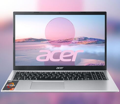 acer Aspire 3 Laptop, 15.6" FHD 1920 x 1080 Display, 16GB RAM 512GB SSD, AMD Ryzen 5 Series Processor, WiFi 6, Windows 11 Pro, Backlit Keyboard, HD Camera, Up to 8 Hours Battery Life in Saudi Arabia