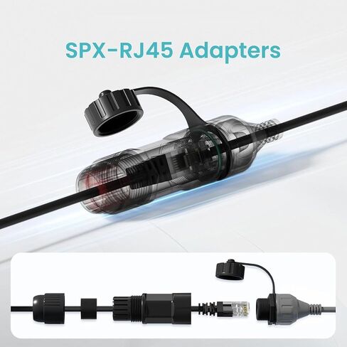 YWBL-WH SPX Male Plug to RJ45 Coupler Adapter Satellite Cable Extension Adapter 22AWG Single Core for Router Ethernet in Saudi Arabia