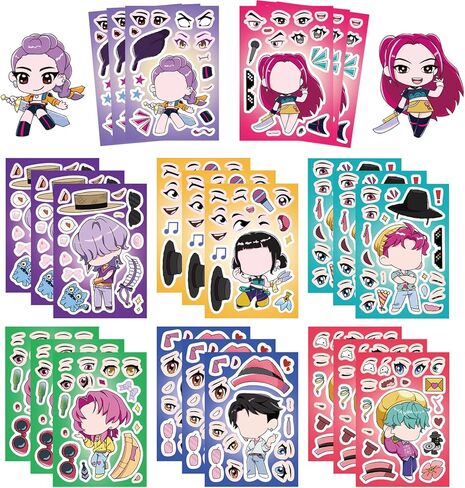 24 ورقة من ملصقات فيلم الرسوم المتحركة شيطان الصيادين، اصنع الملصق الخاص بك، اصنع ملصق وجه لمحبي الأعمال الفنية ذات الطابع الأنمي in Kuwait