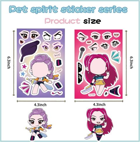 24 ورقة من ملصقات فيلم الرسوم المتحركة شيطان الصيادين، اصنع الملصق الخاص بك، اصنع ملصق وجه لمحبي الأعمال الفنية ذات الطابع الأنمي in Kuwait