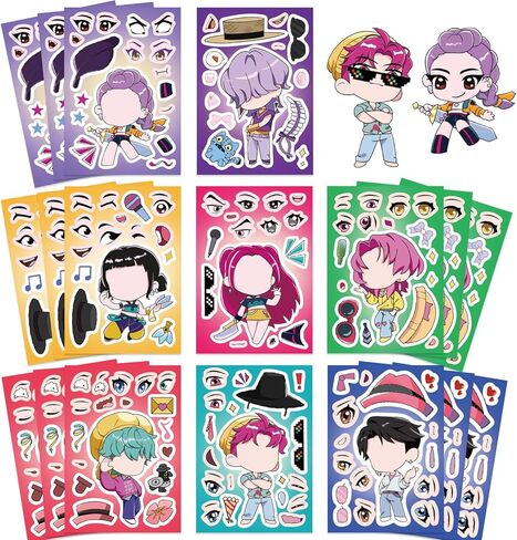 24 ورقة من ملصقات فيلم الرسوم المتحركة شيطان الصيادين، اصنع الملصق الخاص بك، اصنع ملصق وجه لمحبي الأعمال الفنية ذات الطابع الأنمي in Kuwait