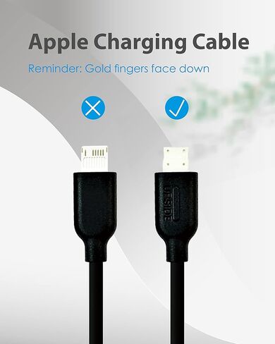 جيجاستون 【5 عبوات】 كابل شحن لأجهزة Apple Lightning، شحن سريع 3 أقدام 12 وات، متوافق مع iPhone وiPad، الشحن فقط، مزامنة البيانات غير مدعومة، أسود in Saudi Arabia