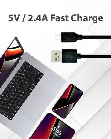 جيجاستون 【5 عبوات】 كابل شحن لأجهزة Apple Lightning، شحن سريع 3 أقدام 12 وات، متوافق مع iPhone وiPad، الشحن فقط، مزامنة البيانات غير مدعومة، أسود in Saudi Arabia