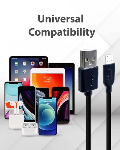 جيجاستون 【5 عبوات】 كابل شحن لأجهزة Apple Lightning، شحن سريع 3 أقدام 12 وات، متوافق مع iPhone وiPad، الشحن فقط، مزامنة البيانات غير مدعومة، أسود in Saudi Arabia