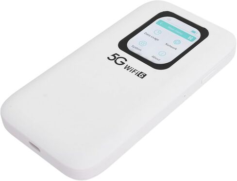 Greensen 5G WiFi 6 Mobile Hotspot, ABS Material, Dual Band, 2.01 Inch Touch Screen, Connects Up to 16 Devices, Ideal for Travel and Gaming in Kuwait