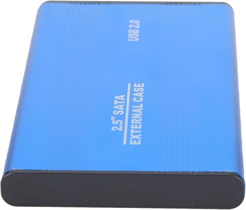 USB2.0 SSD Hard Drive Enclosure Stylish Blue LED Indicator, Plug and Play Technology for MACs, Suitable for Young People (Silver) in Saudi Arabia
