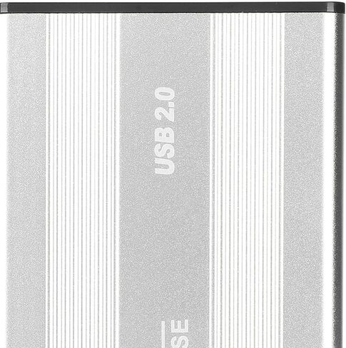 USB2.0 SSD Hard Drive Enclosure Stylish Blue LED Indicator, Plug and Play Technology for MACs, Suitable for Young People (Silver) in Saudi Arabia