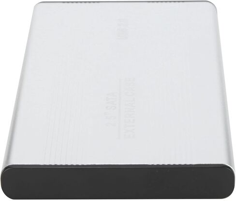USB2.0 SSD Hard Drive Enclosure Stylish Blue LED Indicator, Plug and Play Technology for MACs, Suitable for Young People (Silver) in Saudi Arabia