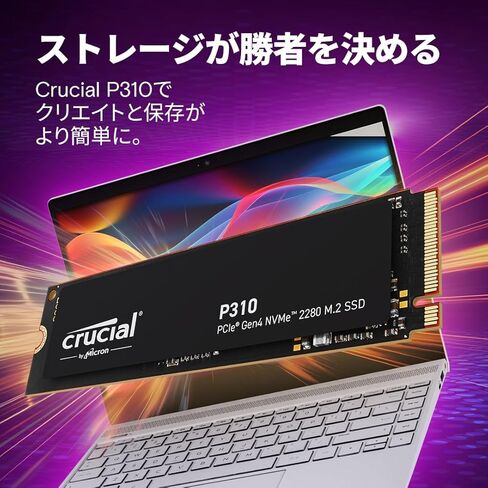 كروكيال P310 4 تيرابايت 3D NAND NVMe PCle4.0 M.2 SSD حتى 7,100 ميجابايت/ثانية CT4000P310SSD8-JP in Saudi Arabia