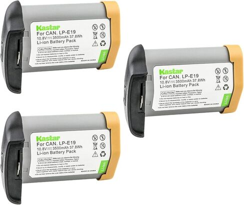 بطارية Kastar [مفككة بالكامل] 3 عبوات LP-E19 متوافقة مع Canon LP-E19 LP-E19N، LP-E4 LP-E4N، بطارية US 5751B002، Canon LC-E4 LC-E4N، شاحن LC-E19 LC-E19N، Canon EOS 1D X Mark II، كاميرا Mark 2 in Kuwait