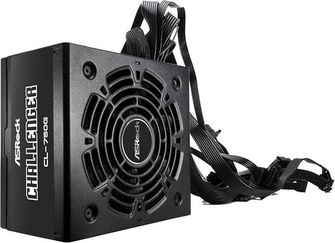 مصدر الطاقة ASROCK CL-750G، PSU، 750 وات، 80 Plus Gold، 120 مم، Active PFC، PCI-E 5.1 ​​(12+4pin) x1، PCI-E (6+2 pin) x4، SATA (5 pin) x4 in Kuwait