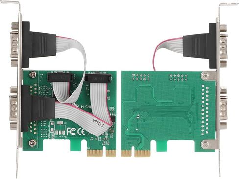 بطاقة محول تسلسلي PCIe إلى RS232 عالية السرعة بمنفذ مزدوج PCI Express إلى 2 منفذ DB9 بطاقة تمديد تسلسلية للأتمتة الصناعية واتصالات البيانات in Saudi Arabia