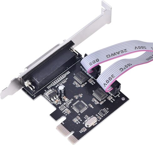 PCIe to Serial Parallel Port Adapter High Speed PCIE to 2 DB9 RS232 Serial Ports and 1 DB25 LPT Port Expansion Card for Desktop Computers Linux Systems in Saudi Arabia