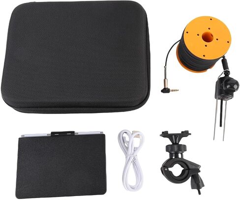 كاميرا الصيد تحت الماء PUSOKEI، مكتشف الأسماك تحت الماء مع 5 ميجابكسل 1080 بيكسل HD 195 زاوية واسعة Xamera، شاشة 4.3 بوصة، كابل 164 قدم وحقيبة تخزين، لصيد الأسماك على الجليد in Kuwait