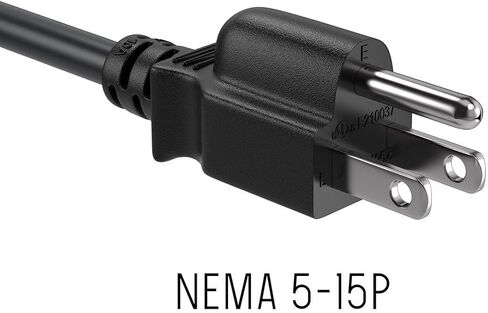سلك طاقة محمي للإلكترونيات، 6 أقدام، 18AWG، EMF محمي كهربائيًا، NEMA 5-15P إلى C13، 3 موصلات in Kuwait