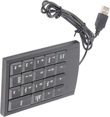 لوحة مفاتيح رقمية ZASCHMOY Mini USB مضادة للسقوط وسهلة التركيب لأجهزة الكمبيوتر المحمول، وتعزز إدخال البيانات لمحترفي المحاسبة in Saudi Arabia