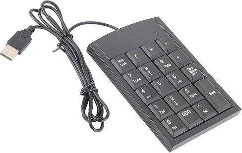 لوحة مفاتيح رقمية ZASCHMOY Mini USB مضادة للسقوط وسهلة التركيب لأجهزة الكمبيوتر المحمول، وتعزز إدخال البيانات لمحترفي المحاسبة in Saudi Arabia
