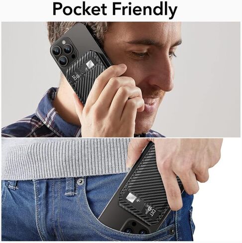 حامل محفظة MagSafe 2 في 1، 6 بطاقات متعددة النقاط للهاتف، حامل مغناطيسي قابل للتعديل، مع حلقة مغناطيسية (أسود) in Kuwait