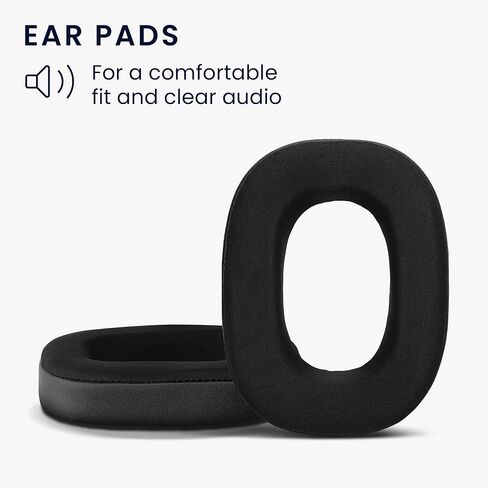 وسائد أذن بديلة من kwmobile متوافقة مع Bowers & Wilkins PX7 S2 / PX 8 (مجموعة من 2) - وسائد أذن جل تبريد - أسود in Saudi Arabia