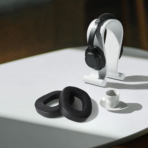 وسائد أذن بديلة من kwmobile متوافقة مع Bowers & Wilkins PX7 S2 / PX 8 (مجموعة من 2) - وسائد أذن جل تبريد - أسود in Saudi Arabia