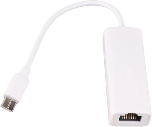 plplaaoo USB 3.1 Type C to RJ45 Ethernet Adapter 100Mbps High Speed Network Converter Plug and Play for Laptop White Compact Size in Saudi Arabia