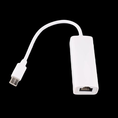 plplaaoo USB 3.1 Type C to RJ45 Ethernet Adapter 100Mbps High Speed Network Converter Plug and Play for Laptop White Compact Size in Saudi Arabia