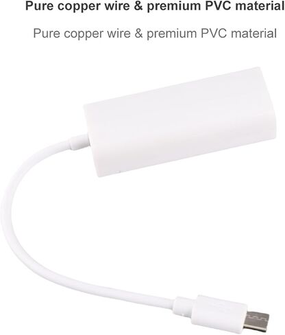 plplaaoo USB 3.1 Type C to RJ45 Ethernet Adapter 100Mbps High Speed Network Converter Plug and Play for Laptop White Compact Size in Saudi Arabia