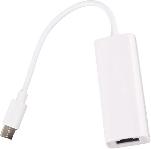 plplaaoo USB 3.1 Type C to RJ45 Ethernet Adapter 100Mbps High Speed Network Converter Plug and Play for Laptop White Compact Size in Saudi Arabia