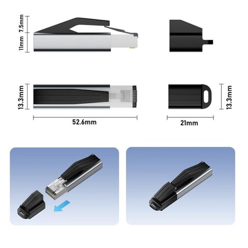 محول Chenyang USB C إلى RJ45، محول USB C إلى جيجابت إيثرنت مادة سبيكة صغيرة ومحمولة لسطح البخار/التبديل/ROG in Kuwait